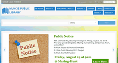 Desktop Screenshot of munciepubliclibrary.org
